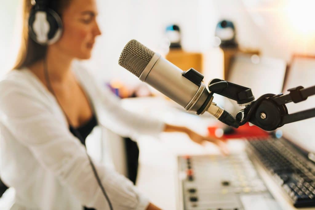 Live broadcasting of a podcast or online radio talk show