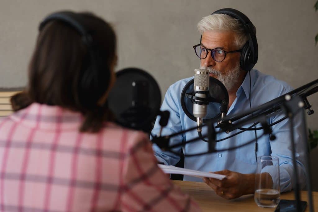 technology and the Internet, radio announcer job, radio broadcast with psychologist
