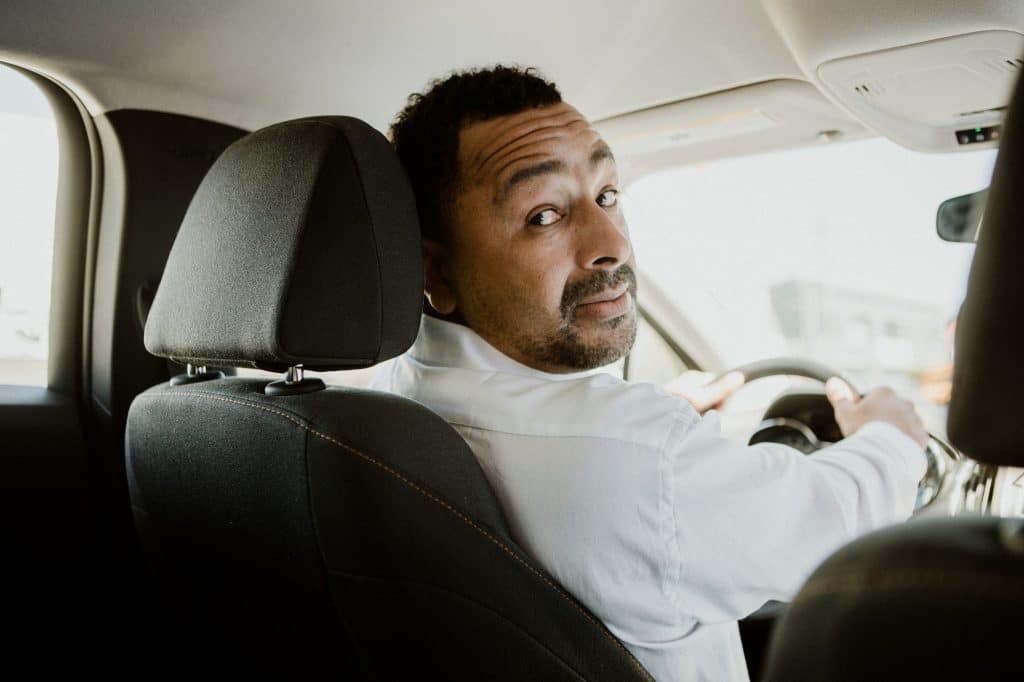 Driver in a car