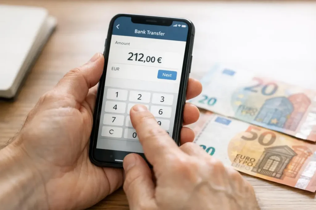 virement bancaire 212 euros